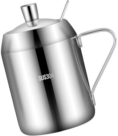 BESTOYARD Edelstahl Öl Und Essigflasche Multifunktionale Gewürzspender Mit Löffel Auslaufsicherer Küchenbehälter Für Öl Essig Und Sojasauce Hochwertiger Edelstahl Für