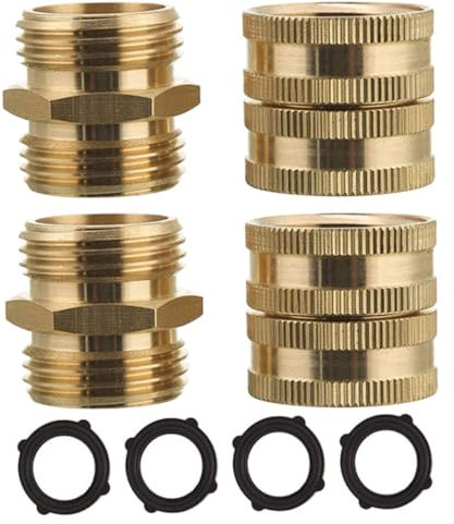 BESTonZON 2pairs Garden Hose Adapter Quick Connect Fittings for Hose to Hose Connector Water Hose Quick Connector for Garden Sprayer and Repair