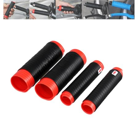 Universal Silicone Handlebar & Brake Lever Grip Covers,Non-Slip Wrap-Around Motorcycle Grips with Brake Lever Grip Wrap,Motorcycle Handlebar Tape (Black)