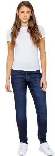989Zé ENZO Womens Mom Jeans Ladies High Waisted Casual Cotton Regular Fit Stretch Denim Trouser Pants (UK, Numeric, 18, Regular, Regular, Blue)