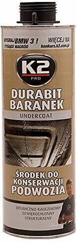 K2 Protezione sottoscocca per pistole, Nero, bitume base, pietra stile custodia, cavità, 1L