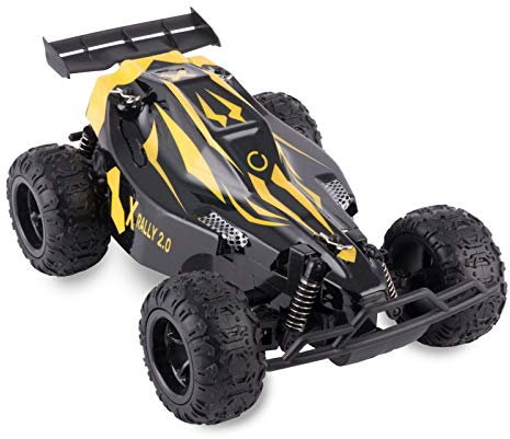 Overmax X-RALLY Remote Control Car with 2 Batteries Monster Truck RC Speed up to 20km/h Range up to 100 meters 30 Minutes of fun without charging Oil-Spring suspension Solid body USB Charging cabel