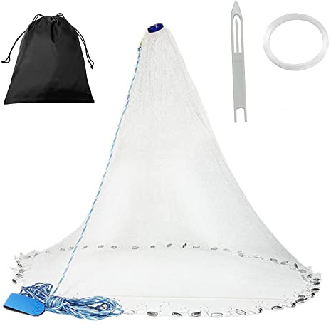 3.6M Rete da Pesca a Lancio Della Mano 1CM Maglia di Nylon per Esche Pesci