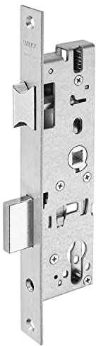 WILKA Rohrrahmen-Schloss 1472 | Dornmaß 25 mm | Entfernung 72 mm | Stulp 245 mm flach Edelstahl | 8 mm Vierkant