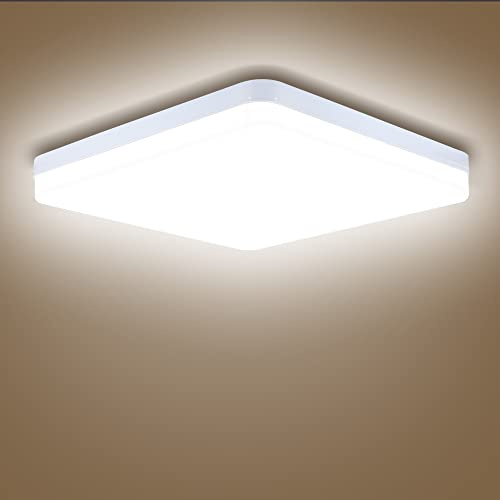SUNZOS LED Ceiling Light, 36W 4250LM Ceiling Lights LED Panel Light 23*23cm | 4000K Natural White Kitchen Lights Ceiling for Bedroom Living Room Kitchen Hallway Balcony