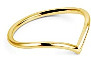 SINGULARU - Anillo Peak - Anillo de Plata de Ley 925 con Acabado Baño de Oro de 18 Kt. - Joyas para Mujer - Hecho en España - Varios Acabados y Tallas