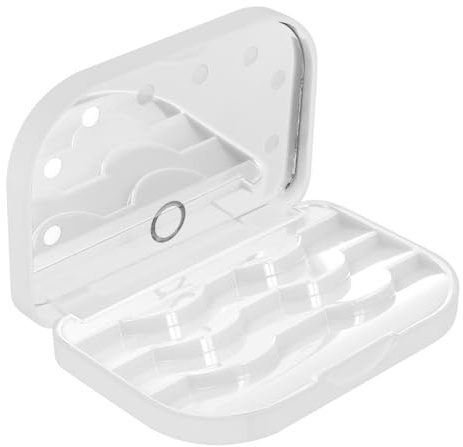 Lurrose Led Eyelash Storage Box with Mirror False Eyelash Case Compact Organizer Portable Cosmetic Storage for Travel Daily Use