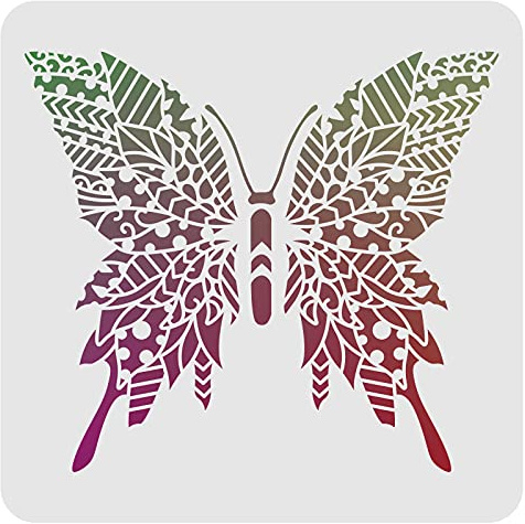 FINGERINSPIRE Schmetterling Schablonen Wanddekoration Schablone 30x30cm Kunststoff Schmetterling Zeichnung Malerei Schablonen Schablonen Sets für Malerei auf Wänden Möbel Basteln