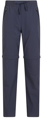 Mountain Warehouse Explorer Womens Zip-Off Trousers - Lightweight, Convertible Bottoms with Lots of Pockets - for Spring Summer, Walking, Hiking, Outdoors Navy 14
