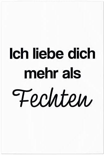 JUNIWORDS Poster, Ich liebe dich mehr als Fechten, 30 x 45 cm (1009152)