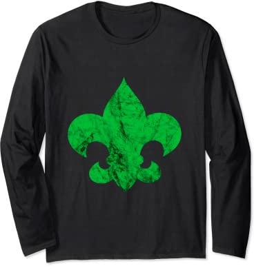 Pfadfinder Scout Lilie Zeichen Pfadfindertum Symbol Camper Langarmshirt
