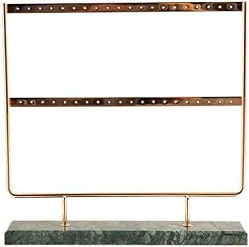 Schmuckständer Mit 2 Ebenen, Ohrring-Display-Halter, Metall, 2 Ebenen, Schmuckaufbewahrung, Organizer, Marmor-Basis, Ständer, Baum, Ohrstecker-Regal, Geschenk Für Frauen, Mädchen, Schmuckhalter, S