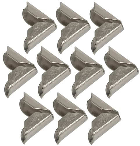 AERZETIX - C68100 - Juego de 10 Ángulos/esquinas de protección 15x15x4mm para álbumes de recortes pasatiempo creativo menú decoración - color plata - en metal