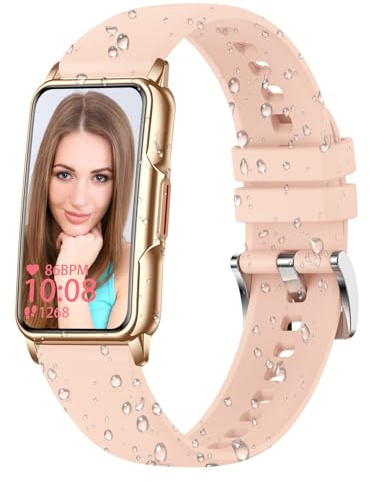 ECOSOON Montre Connectée Femme Sport, Montre Intelligente Etanche IP68 Montre Cardio avec Cardiofrequencemetre Oxymètre Podometre 123 Modes Sportifs Montre Running Montre Connecter pour Android iOS