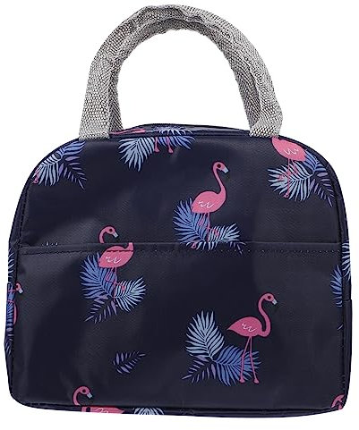 Garneck Mittagessen Tasche Canvas Büro Lunchtasche Outdoor Lebensmittel Reißverschluss Isoliertasche Einkaufstasche Getränke Tasche