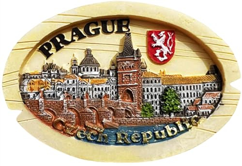 Kühlschrankmagnet in Prag, Tschechische Republik, Reise-Souvenir, Kühlschrankdekoration, Magnet, 3D, handbemalt, Handwerk