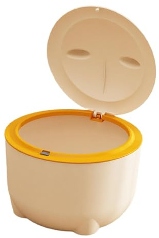 Colcolo Katzenstreu-Mülleimer mit Haube, Katzentoilette, leicht zu reinigen, wiederverwendbarer Hunde-Mülleimer für Katzen, Kleintiere, Haustierzubehör, Beige