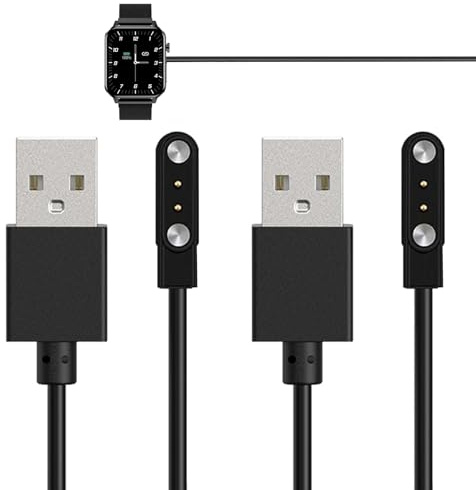 DONOONIS Chargeur Montre Connectée,2 Pièces Câbles Pour Montres Connectées,Attraction Magnétique Chargeur Smartwatch,2,8 mm Câble Charge Montre Connectée pour Les Montres Intelligentes