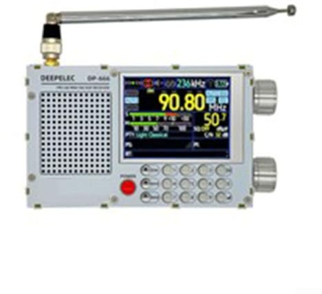 TEF6686 - Radio digital portátil, receptor de onda corta FM AM de aleación de aluminio, interfaz fácil de usar para el trabajo en el hogar, uso al aire libre (blanco)