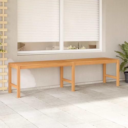 XINCXIN Gartenbank, loungesofa Outdoor Bank Garten gartenbank wetterfest sitzbank Balkon Outdoor Geeignet für Porch Garden Balcony Patio 180 cm Massivholz Teak