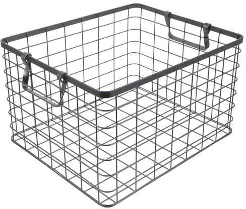 Tragetasche Eisen-Brennholzkorb, rund, zusammenklappbarer Griff, Aufbewahrungshalter, Holzkohle-Organizer, Holzkohle-Träger, Metall für Kamin Holzkorb
