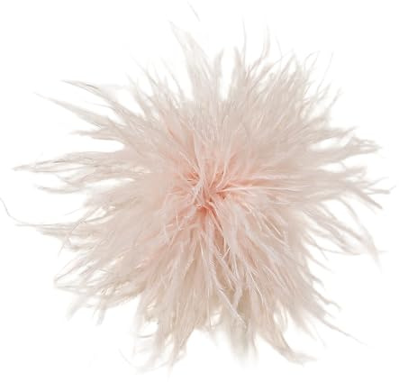 Feder BroscheFlauschige Straußenfeder Brosche Braut Hochzeit Party Weihnachten Kleid Up Corsage Pin Hut Zubehör für Frauen Hochzeitsfeier Tanz Bankett Kleid Kleidungsaccessoires,Hellrosa B