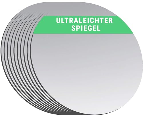 Falkenhorn Lot de 10 miroirs à main ronds double face ultra plats en acrylique pour travaux manuels, enfants, décoration, bricolage, portefeuille, cosmétiques, sac - 7 cm (rond)