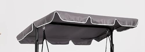 Replacement Canopy for Garden swing 2/3 seater different sizes and styles available (Grey, 165 x 110 Flat)