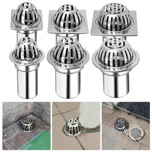 Tappo per grondaia in acciaio inox, essenziale per la manutenzione del drenaggio esterno (quadrato 7,6 cm)