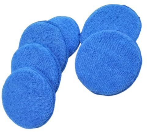 TIDTALEO 6pezzi Tampone Applicatore Di Cera Per Auto Spugna Lucidante Tamponi Applicatori in Microfibra Strumenti Per Cera Per Auto Per Pulizia e Dettagli