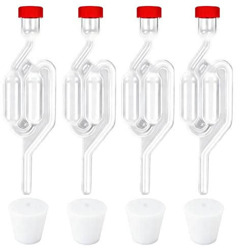 Xgvzs 4 tubi di fermentazione per palloncino, tubi di fermentazione trasparenti, contenitori per la fermentazione per conserve di birra, vino e crauti