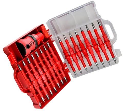 Juego de destornilladores de trinquete 34 en 1, herramienta de electricista, multifuncional, intercambiable, destornillador de trinquete con puntas