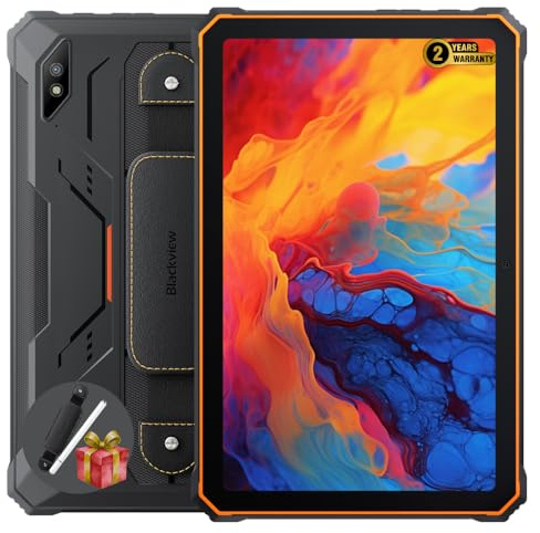 Blackview Active 8 Pro | 10,36 2.4K | 24GB RAM + 256GB (1TB) | Arancione | Tablet Rugged | FHD+ IPS | Helio G99 | 22000mAh | Android 15 | IP68 IP69K | Dual SIM | 4G | NFC | GPS | con Stylus
