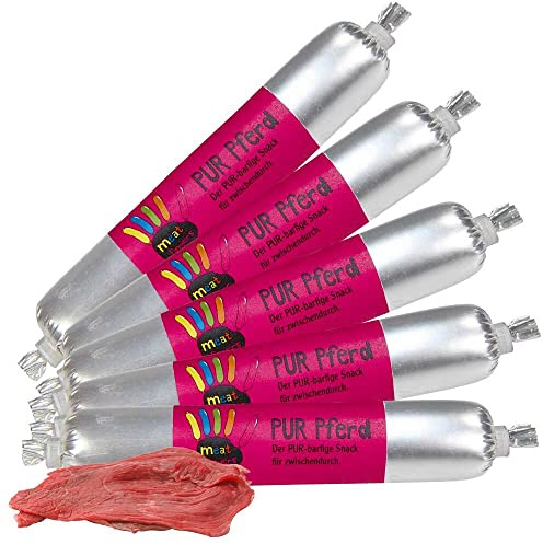 Schecker Hundefutter - Meatfingers Pferd - der PUR Barfige Snack - von nur 1 einzigen Tierart - alle Zutaten schlachtfrisch vom Metzger