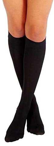 RIEMTEX Kompressionsstrümpfe Waden CCL2 Damen Herren geschlossene Spitze | 23–32 mmHg | Classic Serie 7211 | Schwarz oder Beige | komfortabel für den Alltag