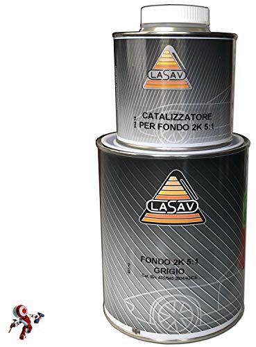 MASTERBRICO Fondo riempitivo per carrozzeria Fondo Acrilico a Due componenti con Elevate Caratteristiche di Alto Solido all'applicazione 1 litro con catalizzatore