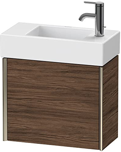 Duravit XViu 4232R Mueble Mural, 1 Puerta a la Derecha, para Lavabo Vero Air 072450, 484x234 mm, Color: champán Mate/Nogal Oscuro