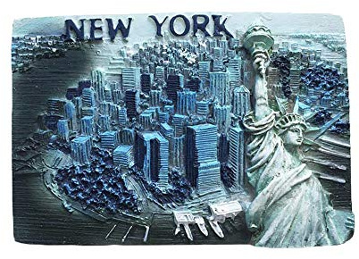 New York USA 3D Mit Blick Auf Kühlschrankmagnet Souvenirs Handgefertigten Harz Magnetische Aufkleber Home Küche Dekoration, New York Kühlschrankmagnet Sammlung Geschenk