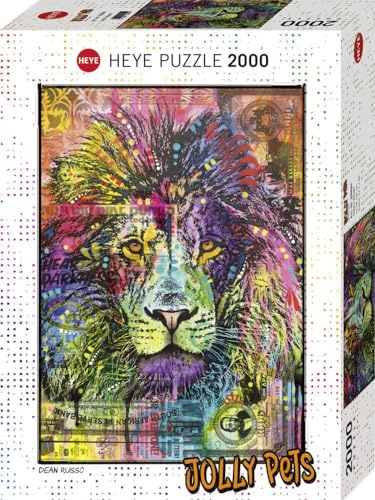 Heye HY29894 Lion´s Heart, Dean Russo Puzzle, White