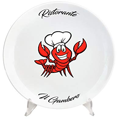CreaTu Assiette décorative en céramique Faite à la Main. Personnalisé avec Photo et Texte fabriqué en Italie. 20 cm