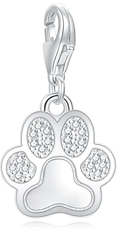 LaMenars Love Verschluss Charms 925 Silber für Frauen Familie Freundin Mutter Herz Anhänger Charm Geeignet für Thomas Sabo Armbänder & Halsketten Geburtstag Muttertag Geschenk (Hundepfote)