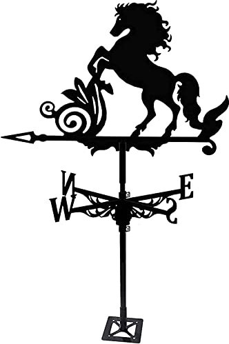 Wetterhahn fürs Dach Wetterhahn Metall Wetter-Wetterfahne WeatherVane Steel Mit Montagehalterung, Ost-Südwest-Nordnord-Garten