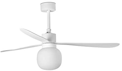 Faro Amelia Ventilatore da Soffitto Led Palla Grande Bianco Smart 20W 2700K, 6 Velocità