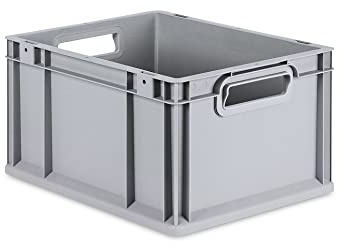 PROREGAL Eurobox NextGen Economy | Griffe offen | HxBxT 32x30x40cm | 30 Liter | Eurobehälter, Transportbox, Transportbehälter, Stapelbehälter