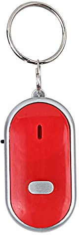 Akozon Schlüsselfinder Pfeifen, Klein Key Finder Schlüsselfinder Schlüsselpiepser Sprachsteuerung Anti Verloren Pfeife Schlüssel Finder Schlüsselbund Locator Tracer für Haustiere, Koffer (Rot)