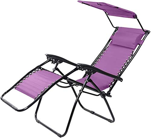 Leichte Garten-Sonnenliege, faltbar mit Visier, rundes Rohr, Freizeitstuhl, Strandstuhl, Haushalt, Büro, Terrasse, Strand, Outdoor, Camping, Camping, Relaxer, Liegestühle, 6 (Farbe: 3) Present