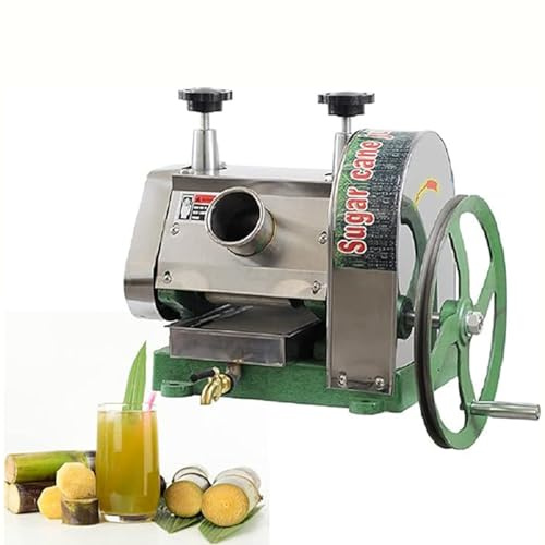 DDZJTPP Exprimidor Manual De Caña De Azúcar,Prensa Comercial De Caña De Azúcar De Acero Inoxidable,3 Rodillos,Entrada De 6,35 Cm,Capacidad De Salida De 100 Libras por Hora Extractor Caña Azúcar