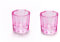 Miaija 2 Pieces Pink Nail Art Glass Crystal Cup Professional Manicure Tint Pot Nail Art Powder Dish Mini Bowl Cups for Nail Art Tools