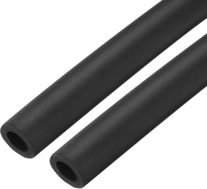 sourcing map 2 x 1 m Rohrisolierungsschlauch, 16 mm Innendurchmesser, 26 mm Außendurchmesser, Schaumstoffschlauch für Griffstütze, Schwarz