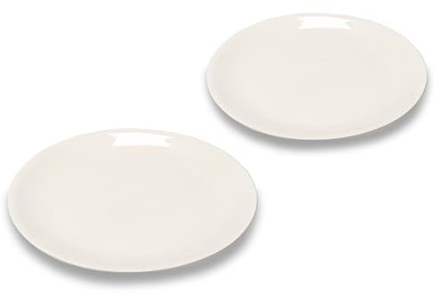 KaMel GmbH 2er Set Pizzateller aus Porzellan mit Aufdruck, ca. Ø 33 cm, verschiedene Designs (weiß)